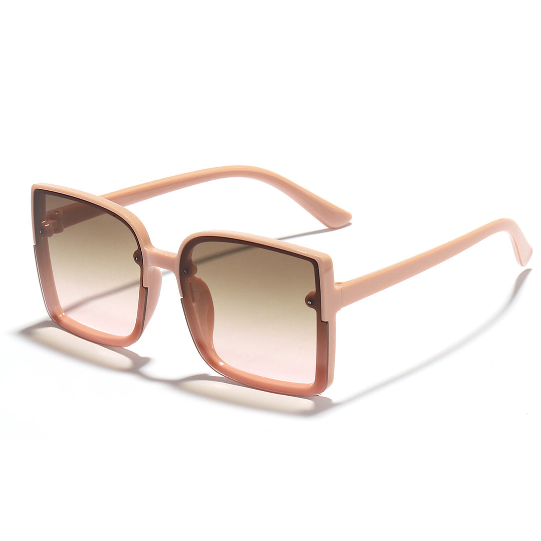 Dame oversized kvadratisk solbrille med moderne gradienteffekt Luvikno