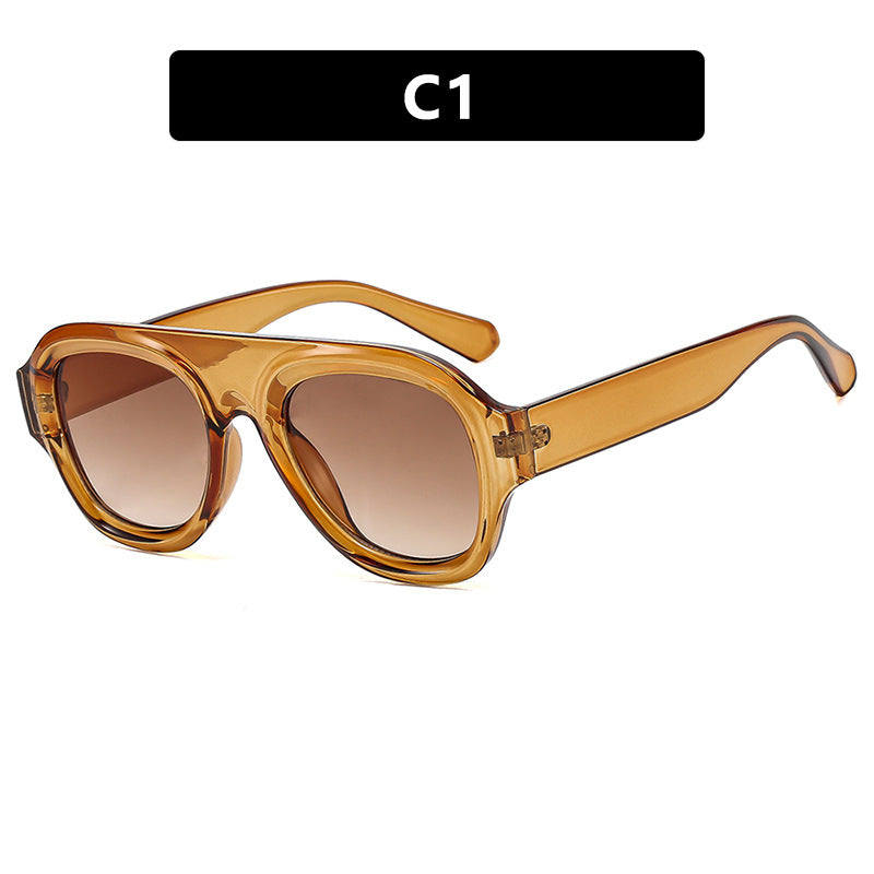 Damer oversized solbrille med moderne design og UV-beskyttelse Luvikno