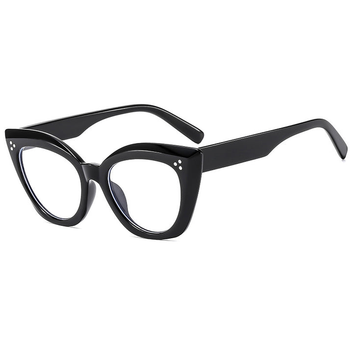 Dame Cat-Eye solbriller med luksuriøse detaljer Luvikno
