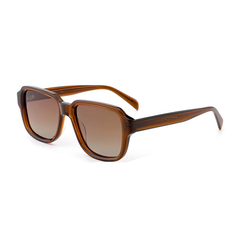 Dame kvadratisk solbrille med moderne mønster Luvikno