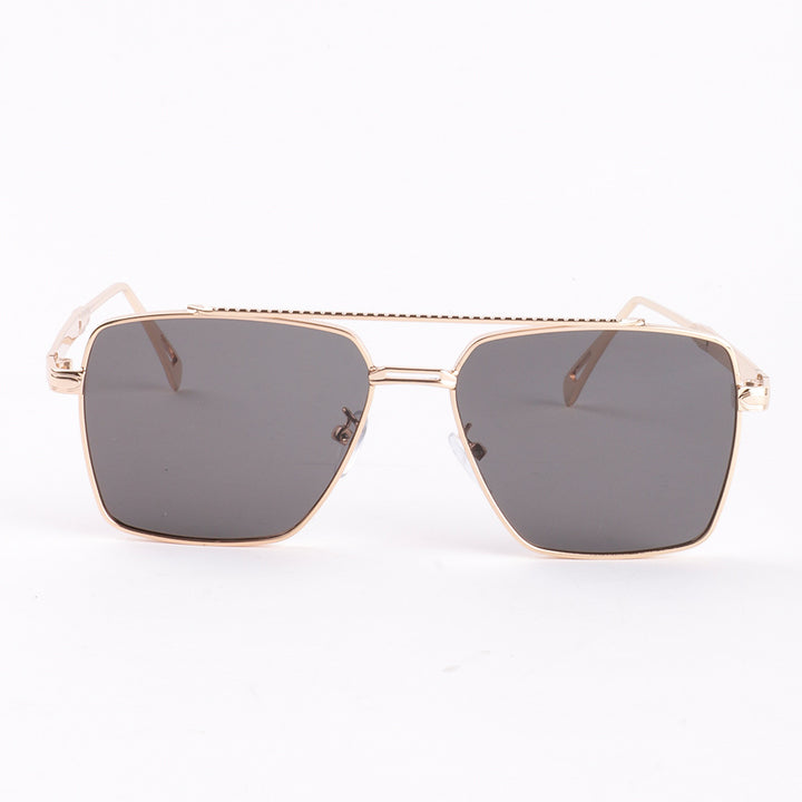 Dame oversized solbriller med elegant metallramme Luvikno
