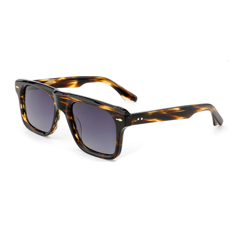 Damer moteriktig solbrille i elegant skilpaddedesign Luvikno
