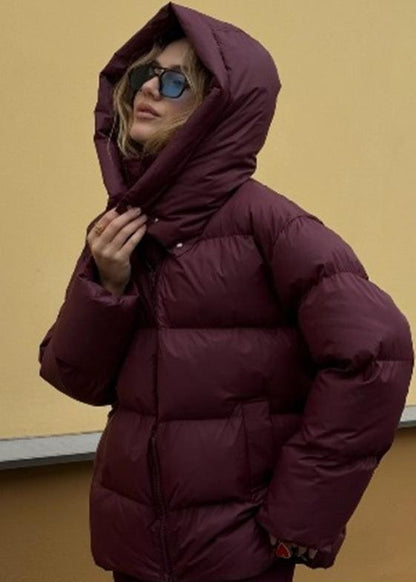 Luvik | Burgundinvärinen Puffer-takki - Luksus Talvi Mukavuus