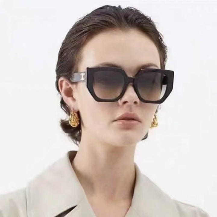 Dame Statement-solbrille med glamorøs ramme Luvikno