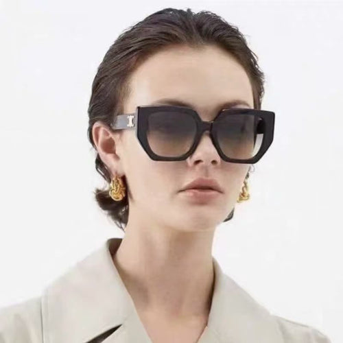 Dame Statement-solbrille med glamorøs ramme Luvikno