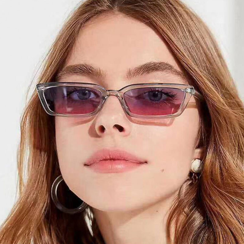 Damer Minimalistisk Rektangulær Solbrille Luvikno