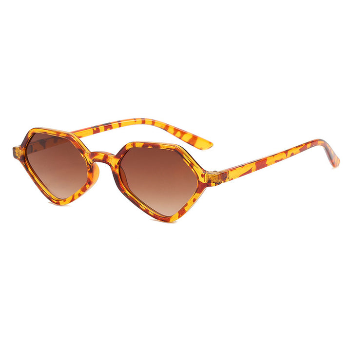 Dame Geometrisk Design-solbrille med speilte glass Luvikno