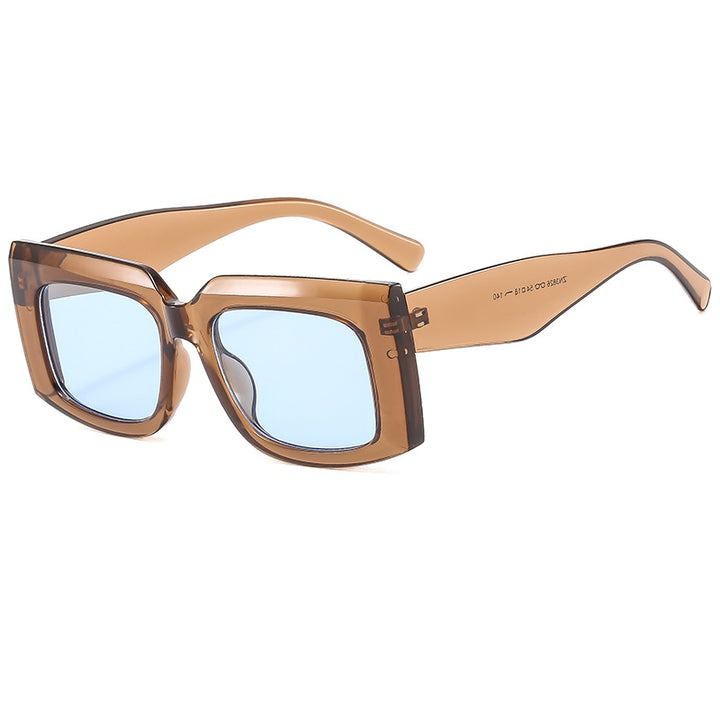 Dame Moda solbrille med markant kvadratisk ramme og UV-beskyttelse Luvikno