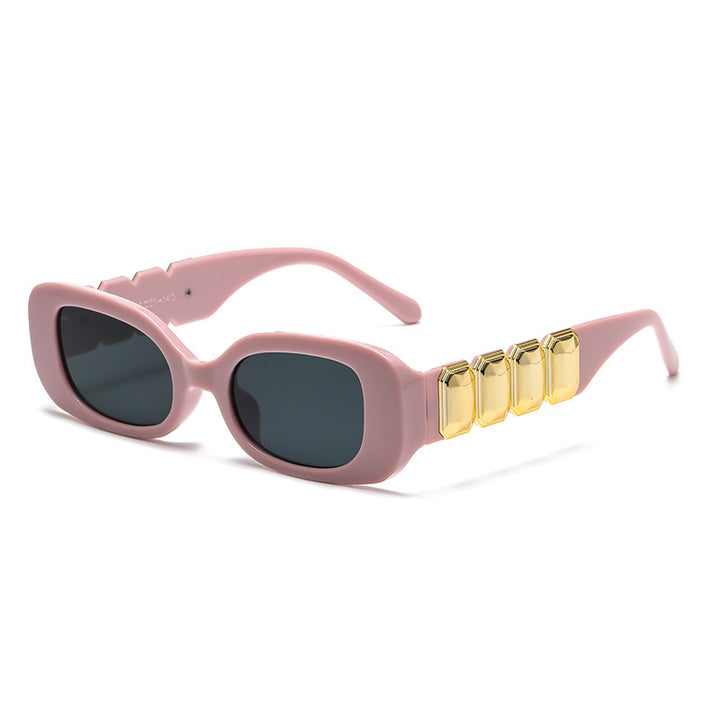 Dame mote solbrille med glamorøs ramme Luvikno
