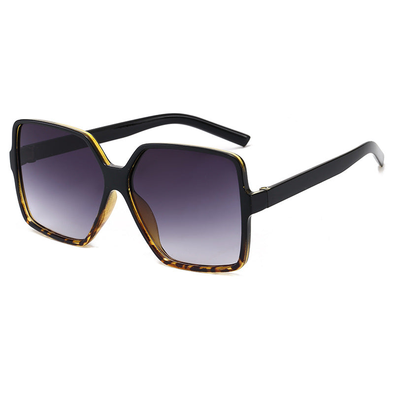 Dame oversized kvadratisk solbrille med elegant ramme Luvikno