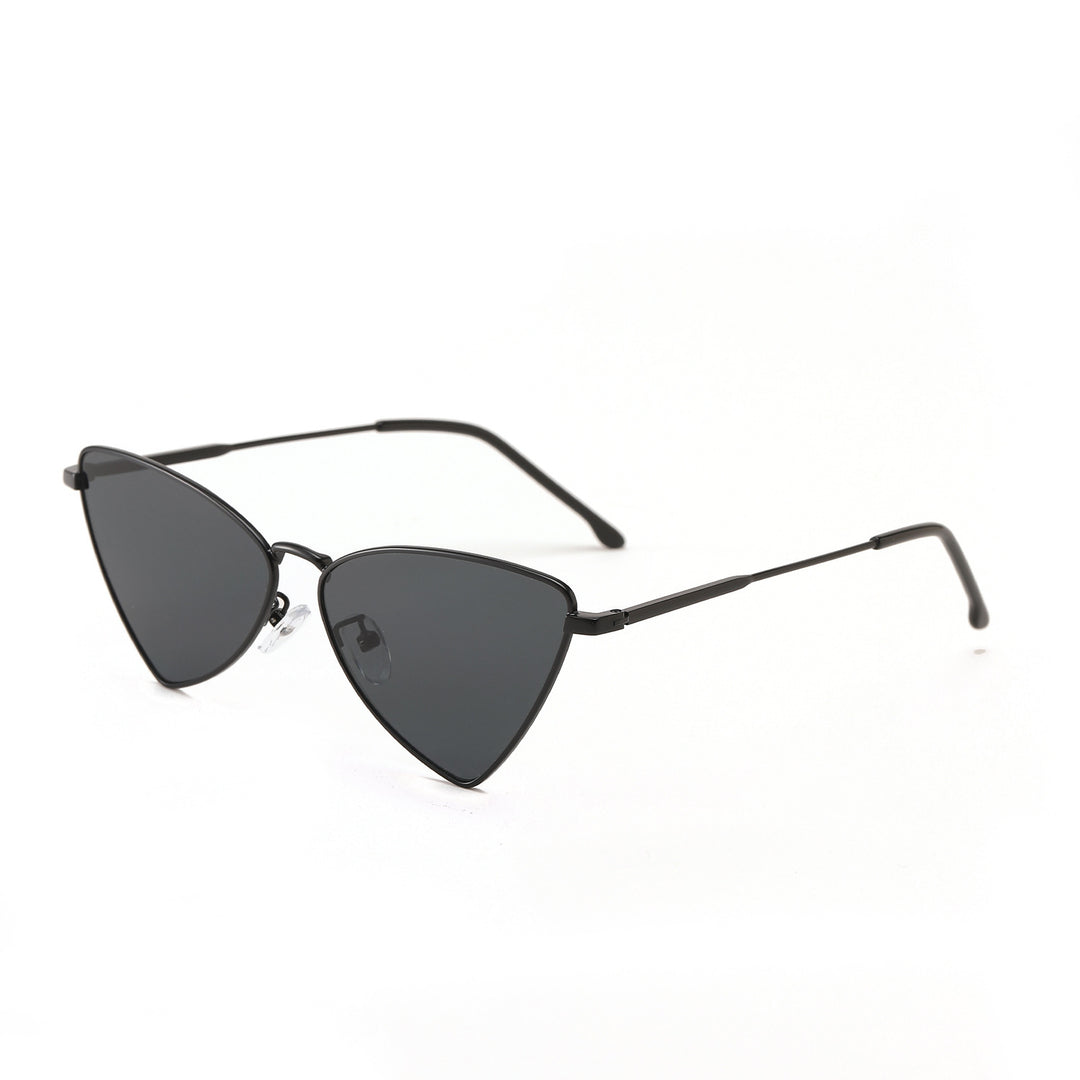 Dame trendy Cat-Eye solbriller med gullige detaljer Luvikno