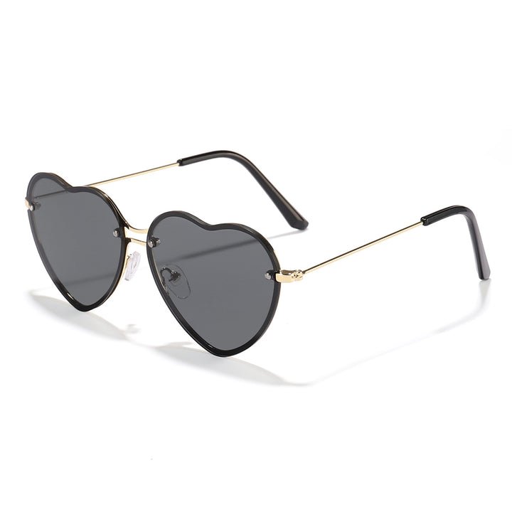 Dame hjerteformet solbrille med stilige linser Luvikno
