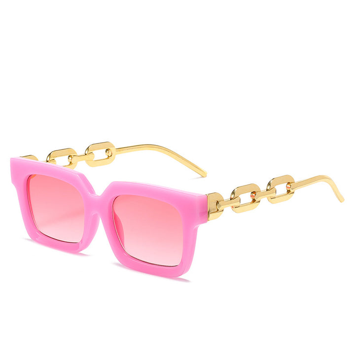 Dame moteriss solbrille med unikt kjedeelement Luvikno