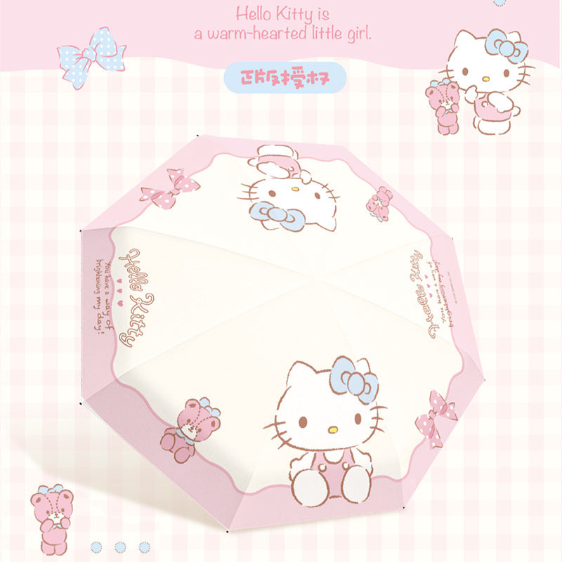 Dame falregnparaply med eksklusiv Hello Kitty-design og praktisk bæremekanisme Luvikno