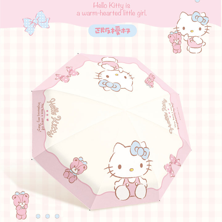 Dame falregnparaply med eksklusiv Hello Kitty-design og praktisk bæremekanisme Luvikno