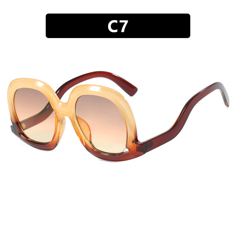 Dame oversized solbrille med moderne design Luvikno