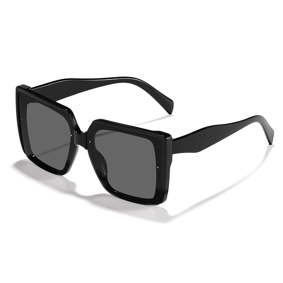 Dame oversized solbrille i trendy kvadratdesign Luvikno