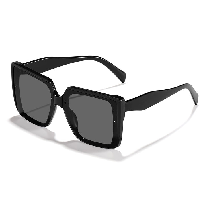 Dame oversized solbrille i trendy kvadratdesign Luvikno