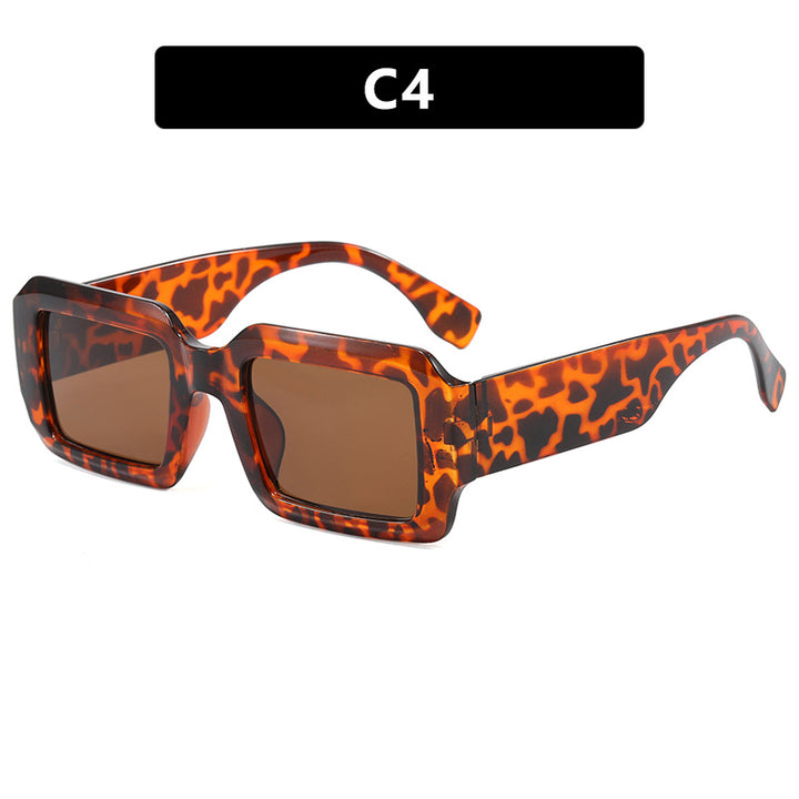Dame oversized kvadratisk solbrille med moderne plastikkramme Luvikno
