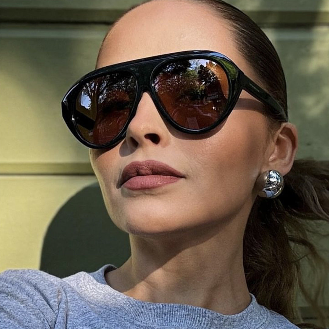 Damer oversized solbriller med stilfull design og beskyttende UV-filter Luvikno
