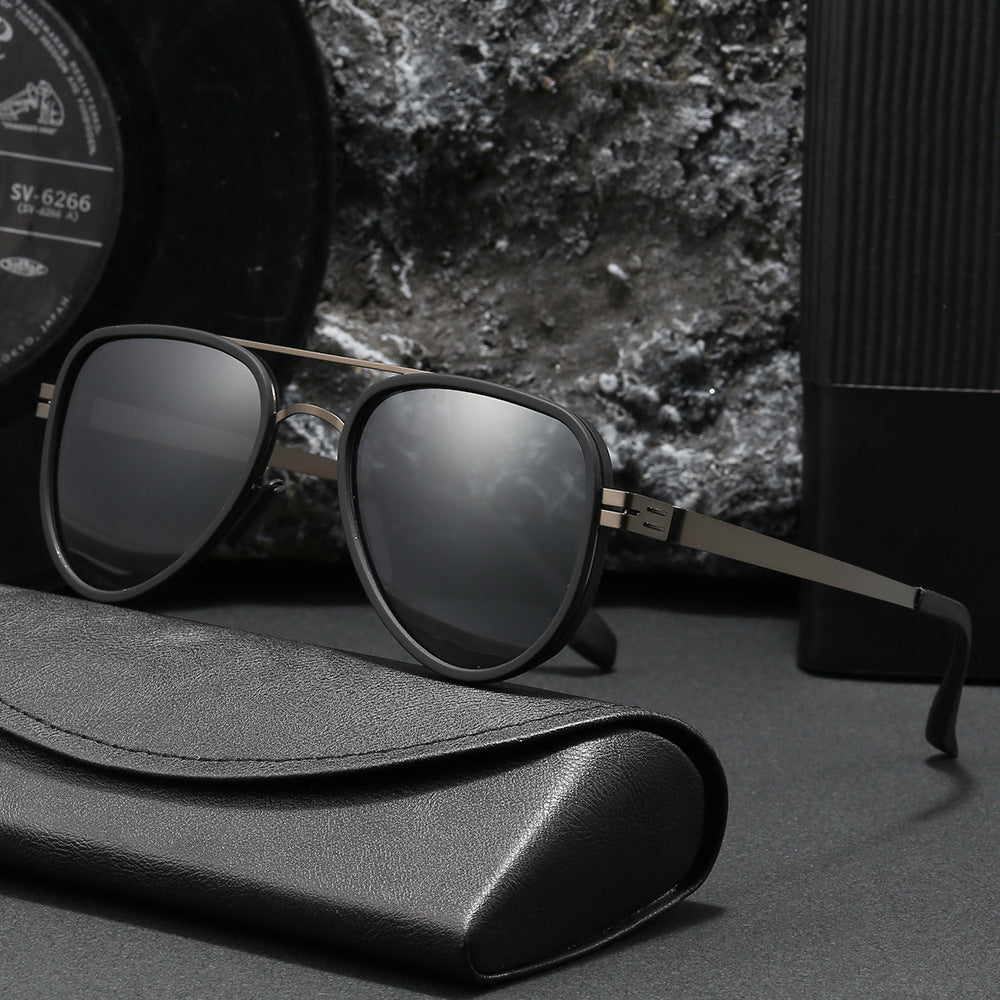 Dame Aviator-solbriller med robust metallramme og polariserte linser Luvikno