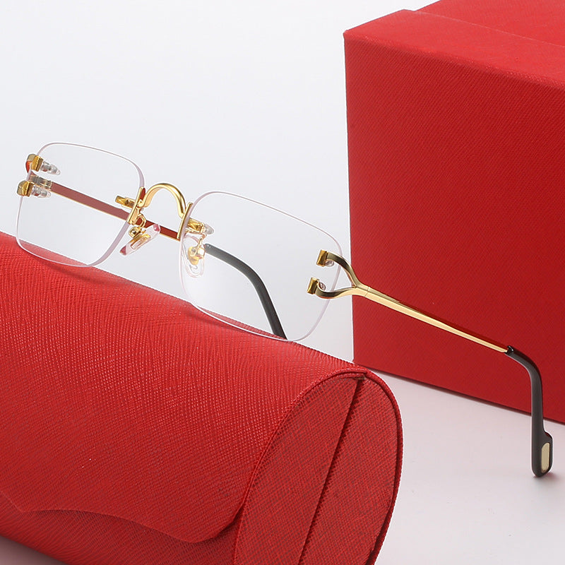 Dame designer solbriller med elegant metallramme og polariserte glass Luvikno