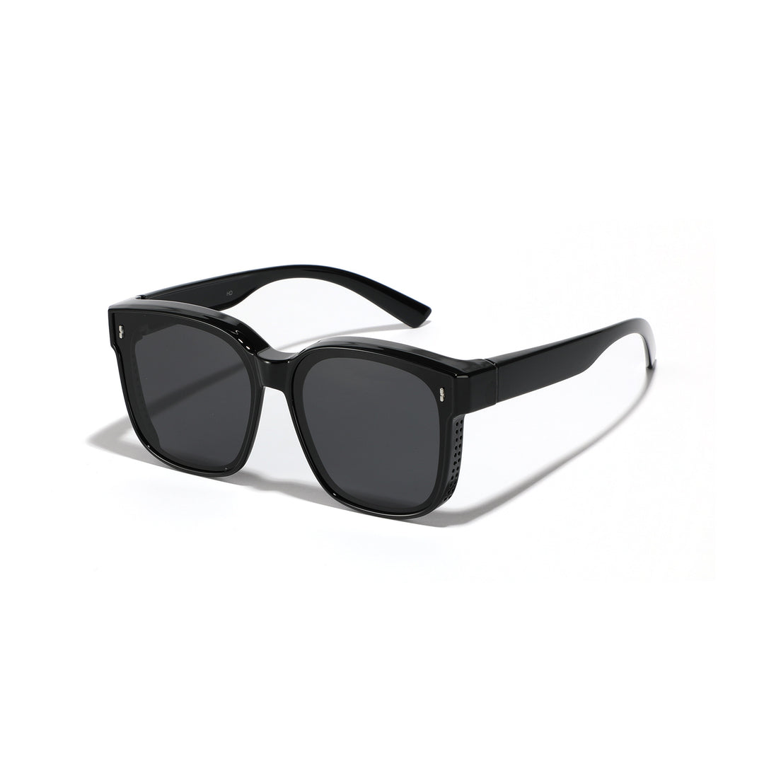 Damer firkantet solbrille med moderne, høyglanset ramme og UV-beskyttelse Luvikno