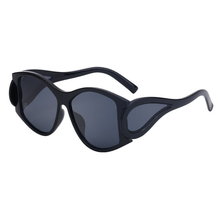 Dame moderne Cat-Eye solbriller med unikt ramme og UV-beskyttelse Luvikno