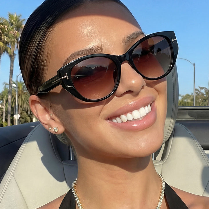 Damer Cat-Eye solbriller med elegant ramme og beskyttende UV-filter Luvikno
