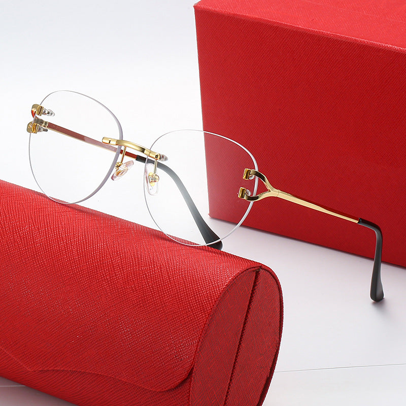 Damer elegant Cat-Eye solbriller med gullsenter og UV-beskyttelse Luvikno