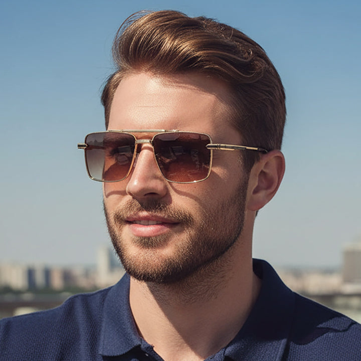 Dame futuristisk kvadratisk solbrille Luvikno
