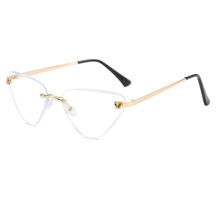 Dame Cat-Eye Solbriller med elegant metallramme Luvikno