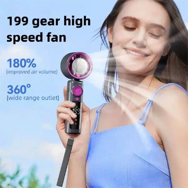 Unisex en størrelse kompakt trådløs turbine-luftsirkulator med digitalt LED-display presis hastighetsvalg Luvikno