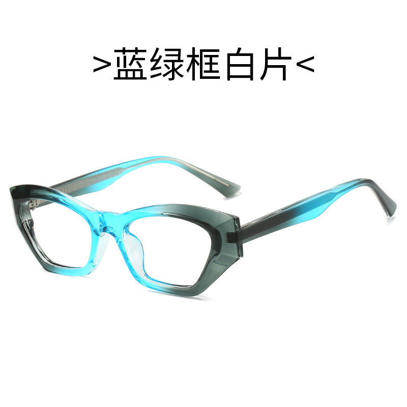Damer Cat Eye solbriller med moderne transparente detaljer Luvikno