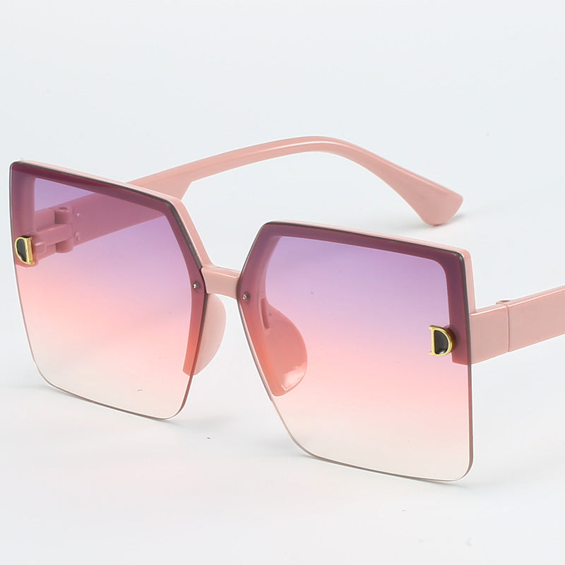 Damer oversized solbrille med høy kvalitet gradient Luvikno