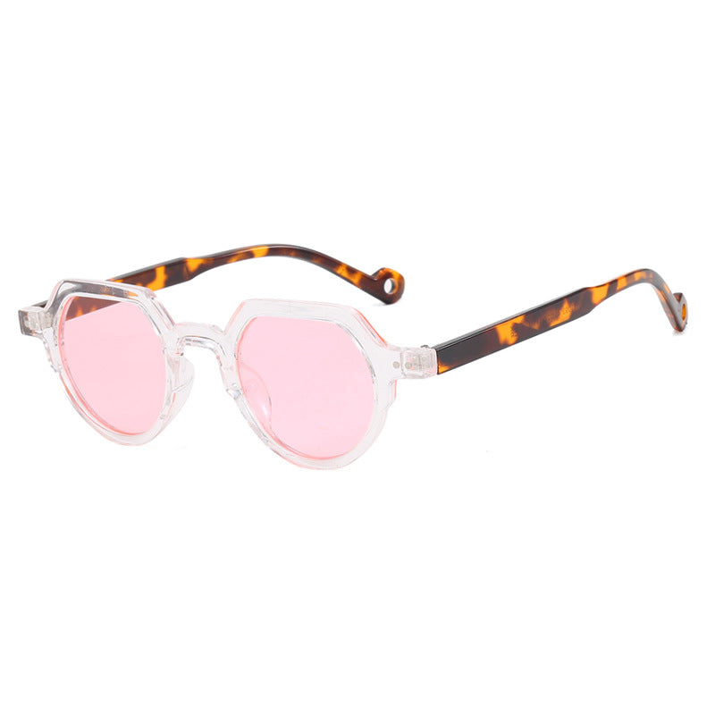 Dame geometrisk solbrille med beskyttende UV-filter og robust ramme Luvikno