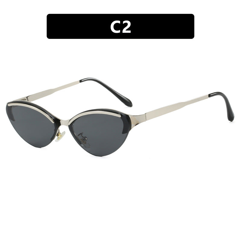 Dame Cat-Eye solbriller med elegant ramme og UV-beskyttelse Luvikno
