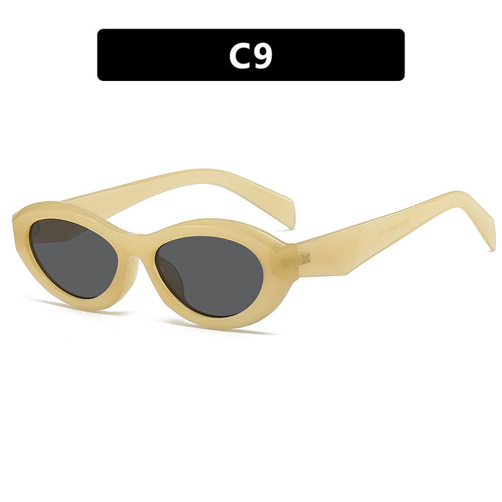 Dame elegant Cat-Eye solbrille med beskyttende UV-filter og moteramme Luvikno