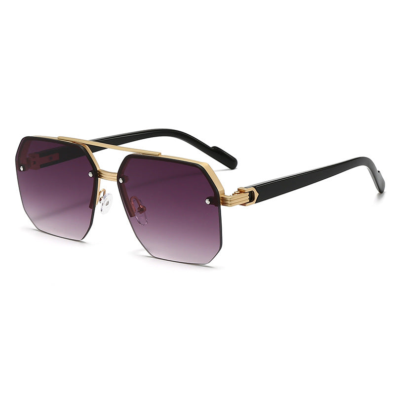 Dame moteriktig solbrille i trendy sekskant-design Luvikno