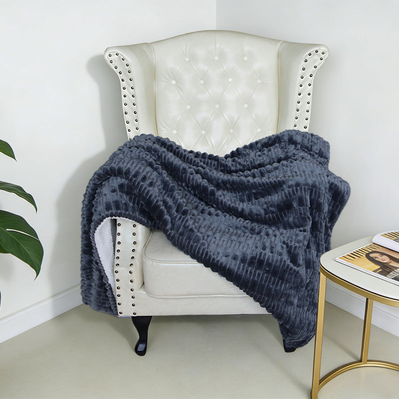 Dame Koselig Struktur-Fleece-Teppe Luvikno