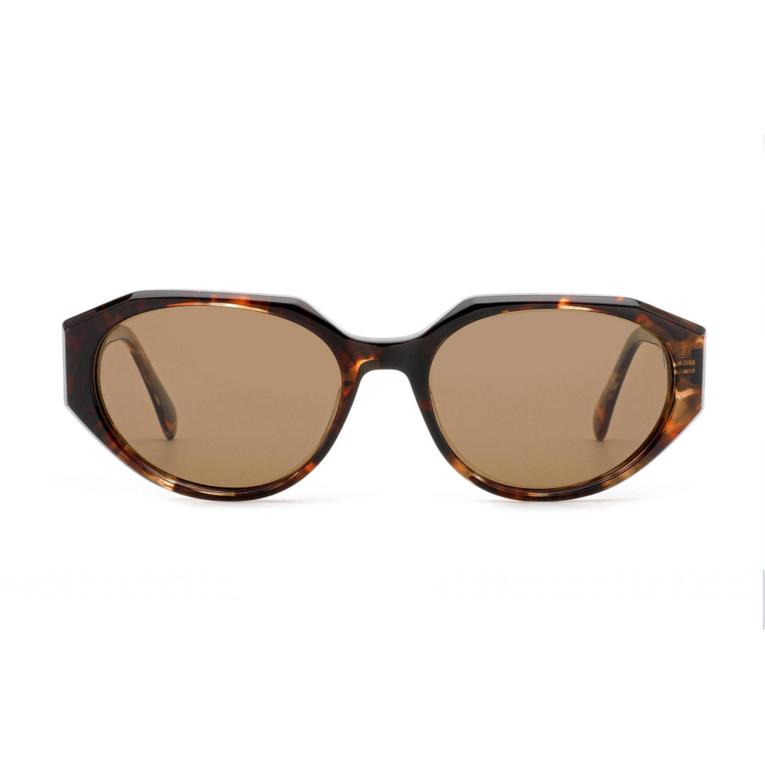 Dame solbrille i moderne, transparente design med høyteknologiske linser Luvikno
