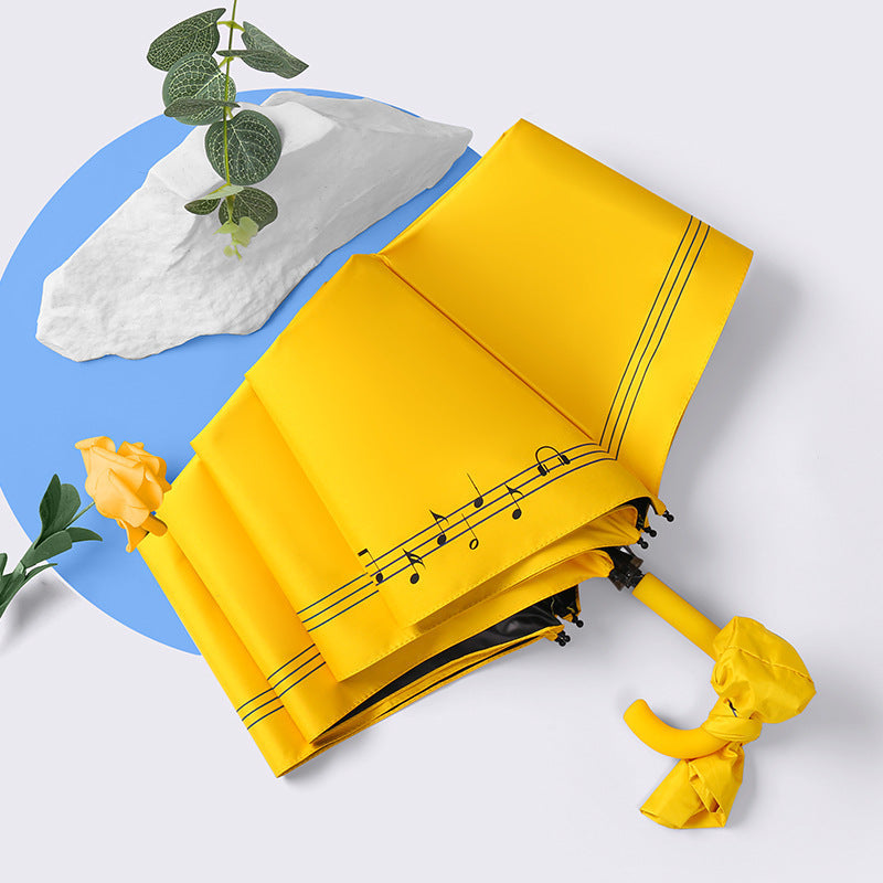 Dame elegant og kreativ sammenleggbar paraply med hjerte-design Luvikno