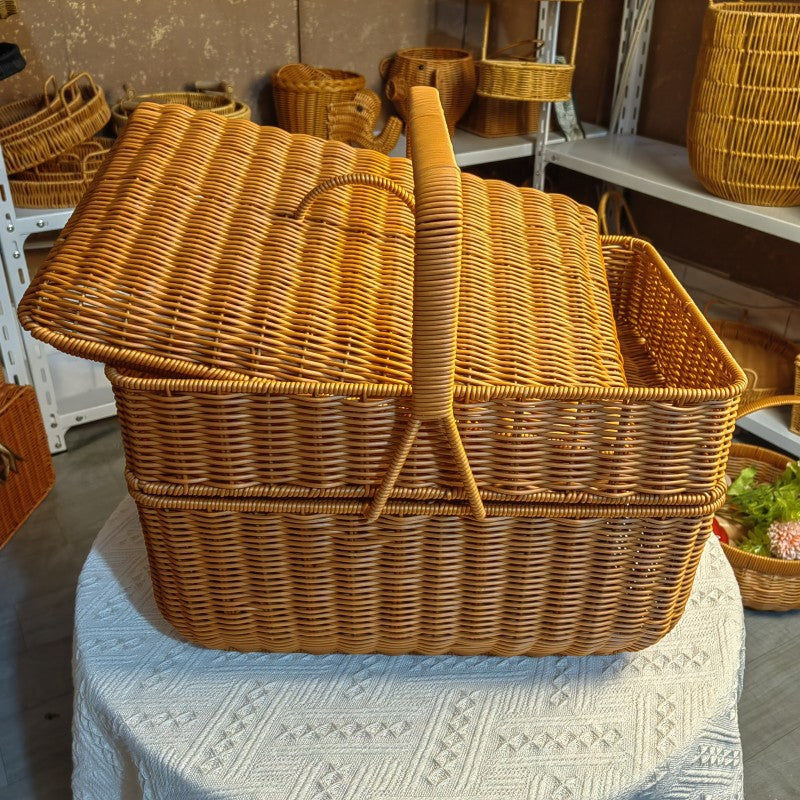 Damer Vintage Oppbevaringskurv med to rom Luvikno