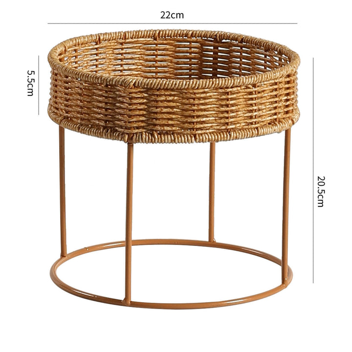 Unisex Moderne planteholder med flettet kurv og metallramme Luvikno