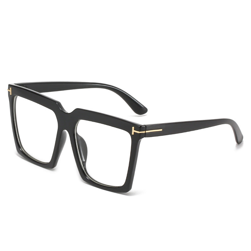 Dame oversized firkantet solbrille med luksuriøse aksenter Luvikno