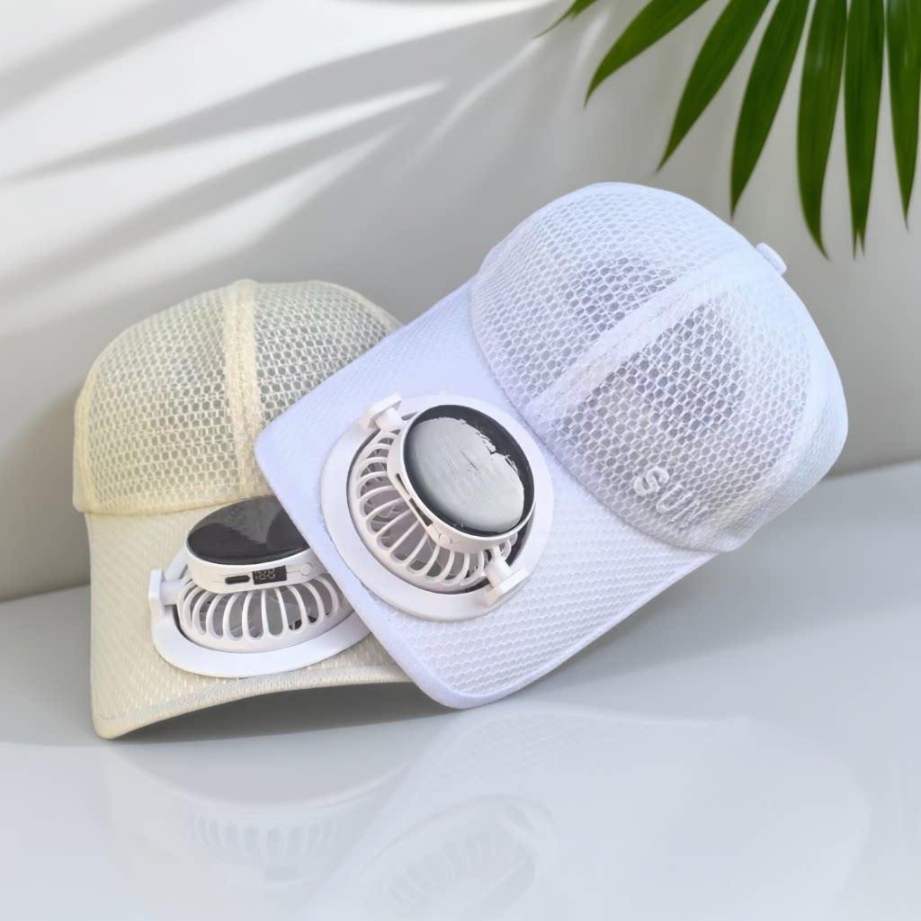 Ventilert baseball caps med avtakbar oppladbar vifte Luvikno