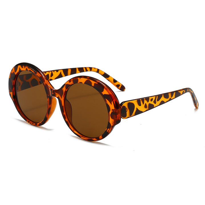 Dame moderne runde designer-solbriller Luvikno