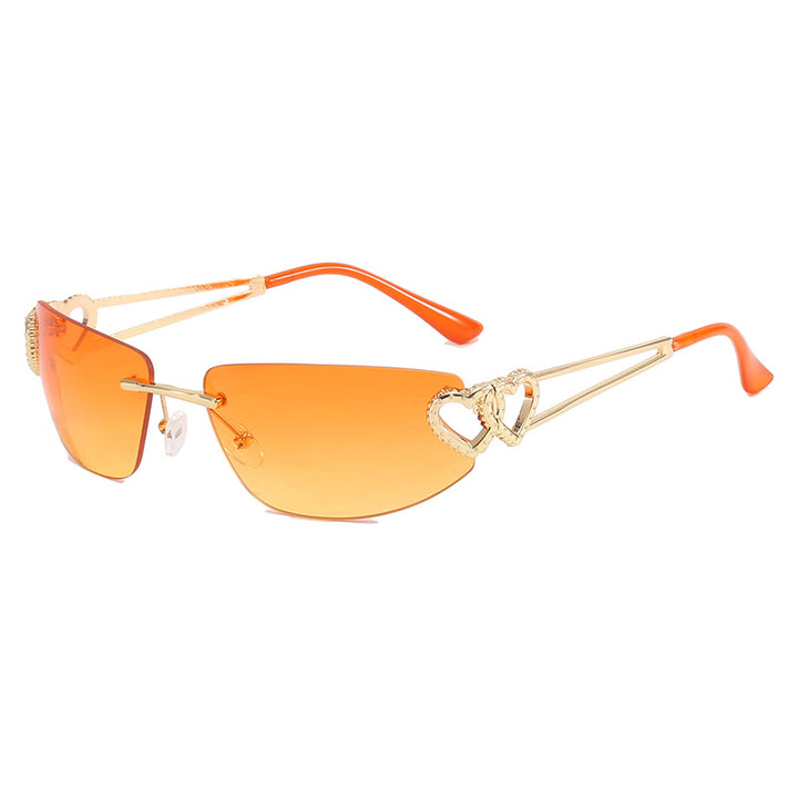 Dame Cat-Eye solbriller med unikt hjerte-design og beskyttende UV-filter Luvikno