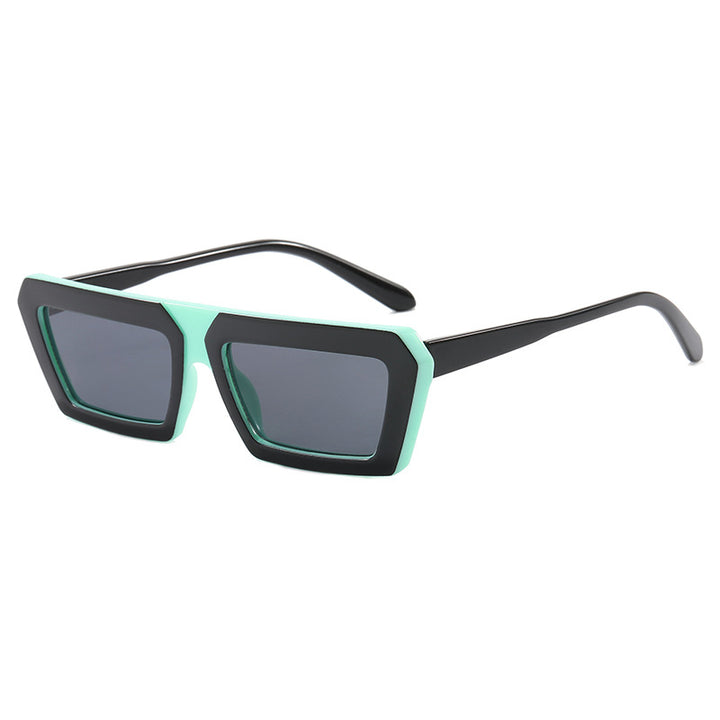 Dame geometrisk solbrille i trendy design Luvikno