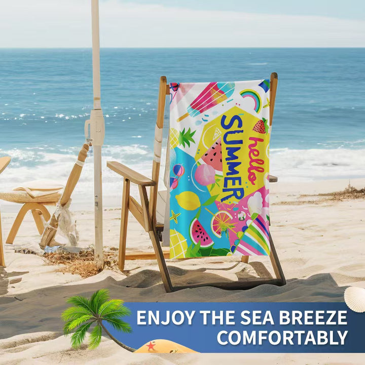 Women's beach towel with creative golf theme Luvikno
